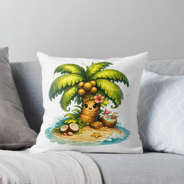 Item preview, Cute Fantasy Palm Tree – Whimsical Tropical Cartoon Illustration designed and sold by ExoticWave.