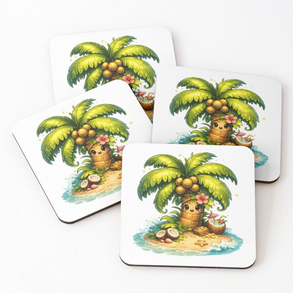 Item preview, Cute Fantasy Palm Tree – Whimsical Tropical Cartoon Illustration designed and sold by ExoticWave.