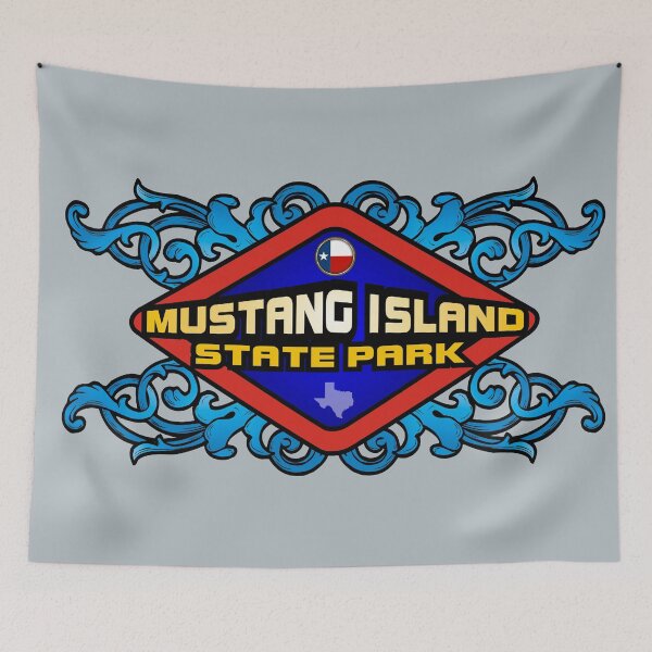 Item preview, Mustang Island State Park Texas emblem retro sign designed and sold by studioss76.