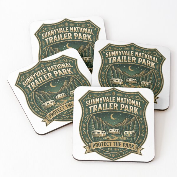 Item preview, Sunnyvale National Trailer Park - Protect The Park Vintage Badge Art designed and sold by Threadnovax.