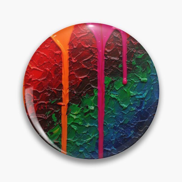 Item preview, Abstract Rainbow Paint Drips Textured Impasto Art designed and sold by PixorStudio.