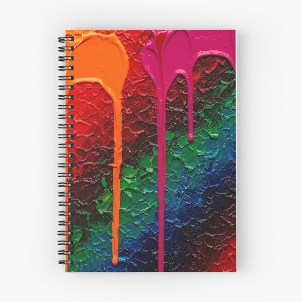 Item preview, Abstract Rainbow Paint Drips Textured Impasto Art designed and sold by PixorStudio.