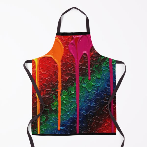 Item preview, Abstract Rainbow Paint Drips Textured Impasto Art designed and sold by PixorStudio.