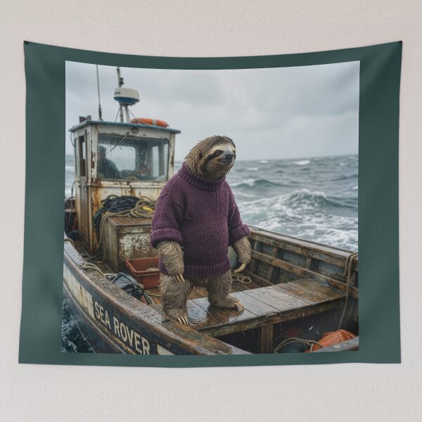 Item preview, Sloth Lives the Life of a Fisherman designed and sold by Tridentulus.