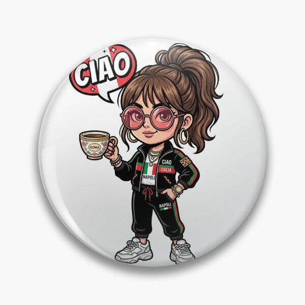 Item preview, Italian Baddie Cute Sassy Pop Art designed and sold by DuckOddity.