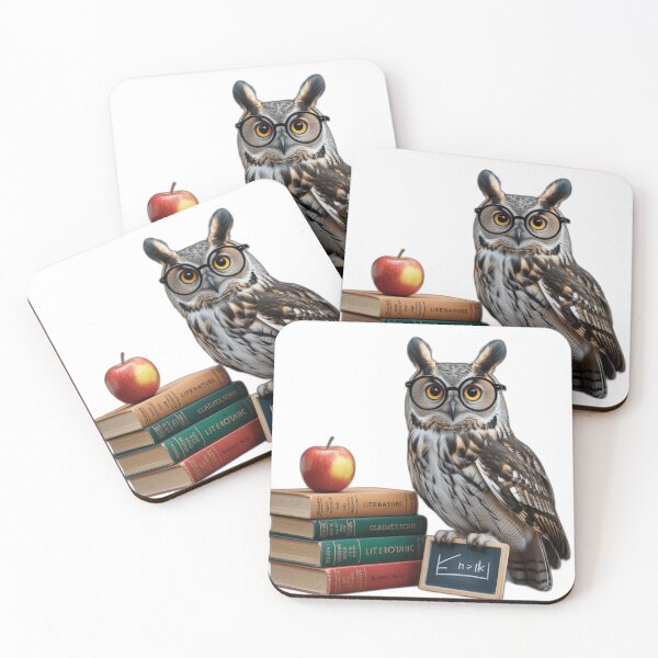 Item preview, Dark Academia Teacher Owl Antique Books designed and sold by Retro Mood Co.