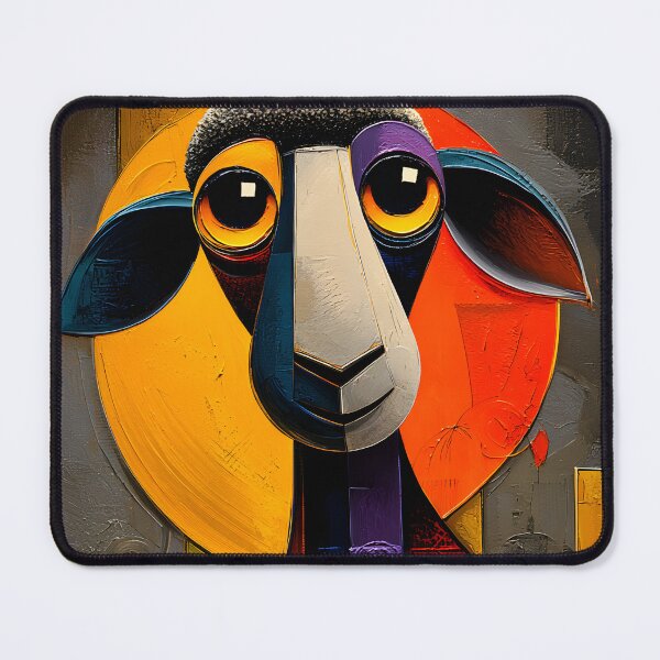 Item preview, Colorful Abstract Sheep Portrait Art designed and sold by Artessie.