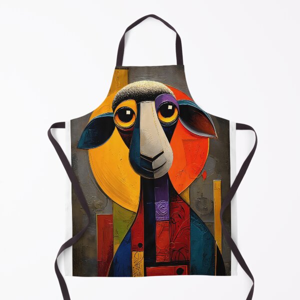 Item preview, Colorful Abstract Sheep Portrait Art designed and sold by Artessie.