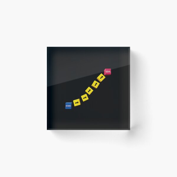 Item preview, Start to Goal Concept with Directional Arrow Blocks on Black Background designed and sold by Creatby7030.