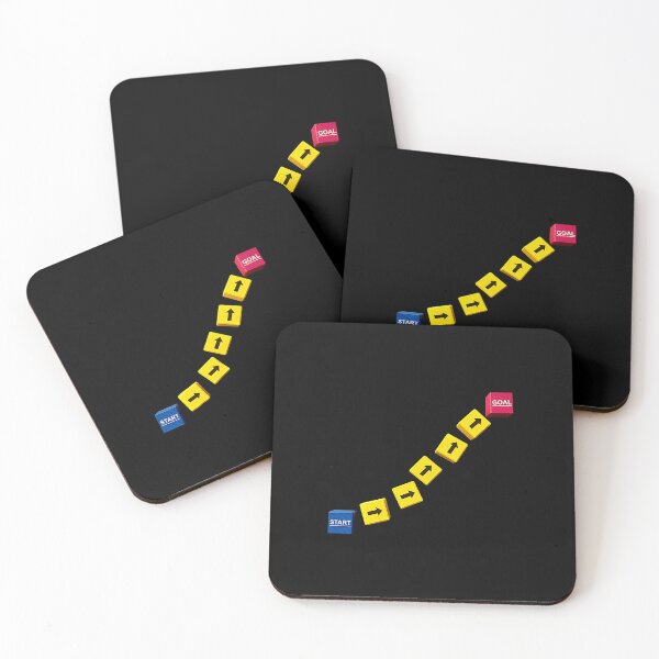Item preview, Start to Goal Concept with Directional Arrow Blocks on Black Background designed and sold by Creatby7030.