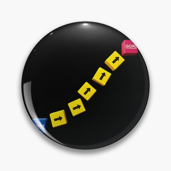 Item preview, Start to Goal Concept with Directional Arrow Blocks on Black Background designed and sold by Creatby7030.