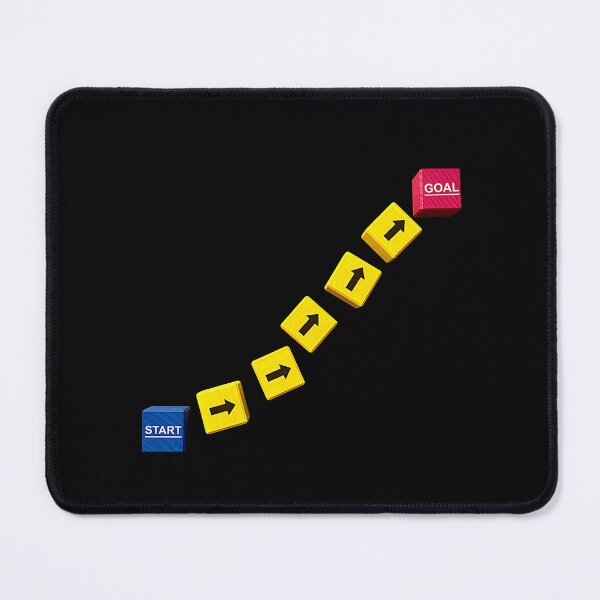 Item preview, Start to Goal Concept with Directional Arrow Blocks on Black Background designed and sold by Creatby7030.
