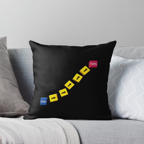 Item preview, Start to Goal Concept with Directional Arrow Blocks on Black Background designed and sold by Creatby7030.