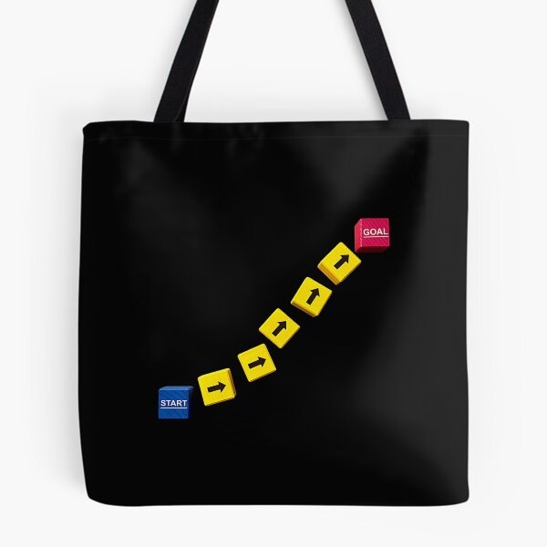 Item preview, Start to Goal Concept with Directional Arrow Blocks on Black Background designed and sold by Creatby7030.