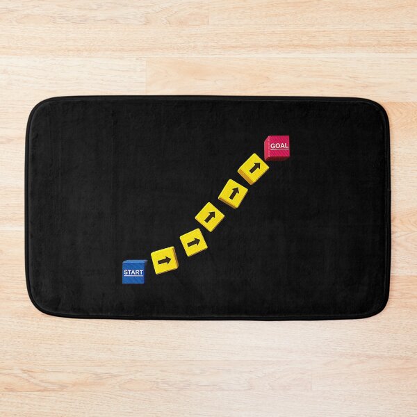 Item preview, Start to Goal Concept with Directional Arrow Blocks on Black Background designed and sold by Creatby7030.