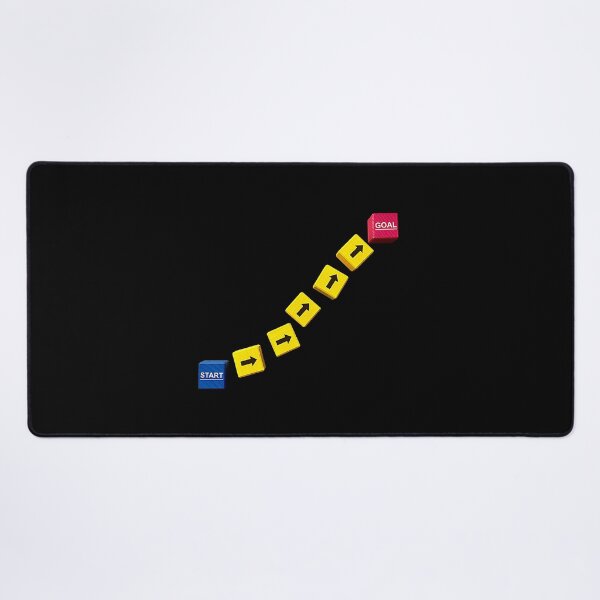 Item preview, Start to Goal Concept with Directional Arrow Blocks on Black Background designed and sold by Creatby7030.