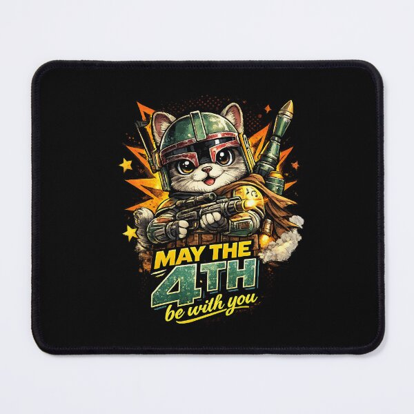 Item preview, May The Fourth Be With You Space Bounty Hunter Cat designed and sold by LumePrint.
