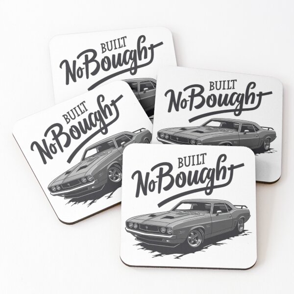 Item preview, ​Built Not Bought Custom Muscle Car - Minimalist Retro Garage Style designed and sold by Pochininki.