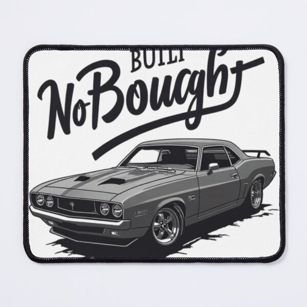 Item preview, ​Built Not Bought Custom Muscle Car - Minimalist Retro Garage Style designed and sold by Pochininki.