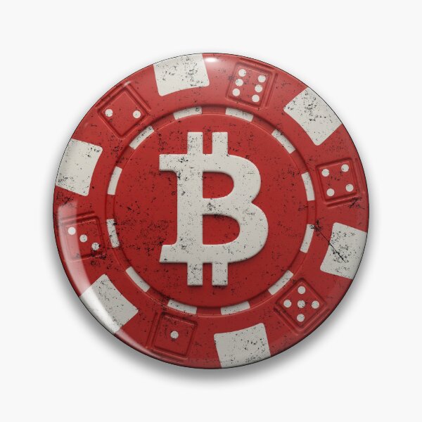 Item preview, Bitcoin Crypto Red Poker Chip Distressed designed and sold by BluecidDesign.