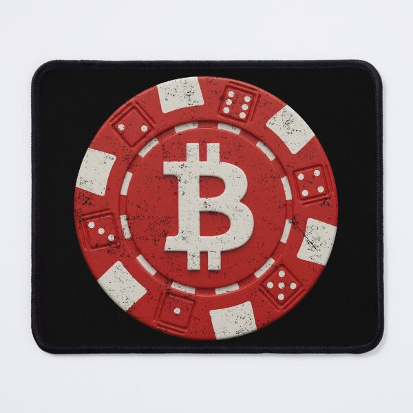 Item preview, Bitcoin Crypto Red Poker Chip Distressed designed and sold by BluecidDesign.