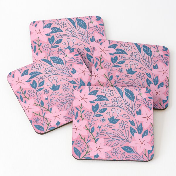 Item preview, Vintage Pink and Navy Modern Floral Pattern designed and sold by Lougud.