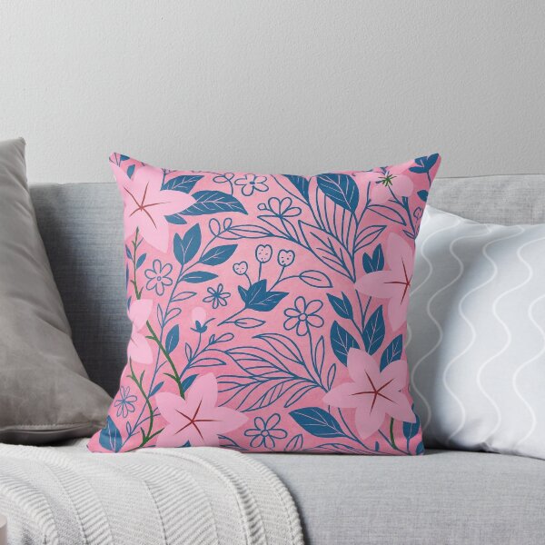Item preview, Vintage Pink and Navy Modern Floral Pattern designed and sold by Lougud.