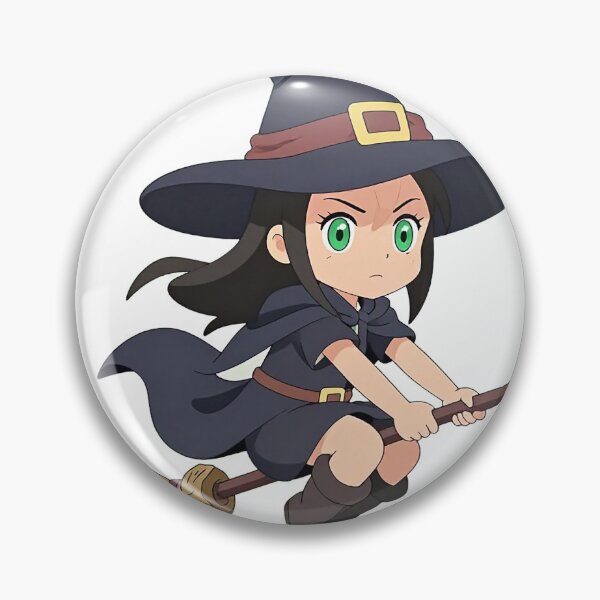 Item preview, young witch flying on a broomstick designed and sold by Mia's Menagerie.