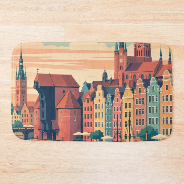 Item preview, Gdańsk Poland Travel Poster designed and sold by MatthewHeights.