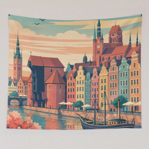 Item preview, Gdańsk Poland Travel Poster designed and sold by MatthewHeights.