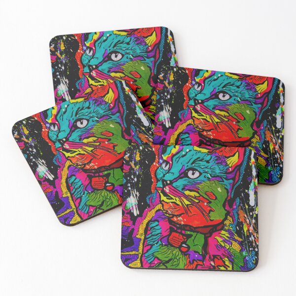 Item preview, Psychedelic cat designed and sold by AlexMarescu.