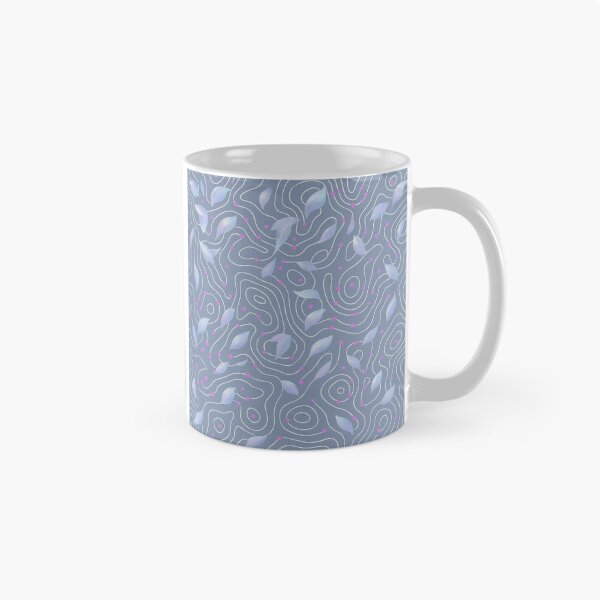 Item preview, Ethereal Blue Petals and Abstract Topographic Lines designed and sold by Lougud.