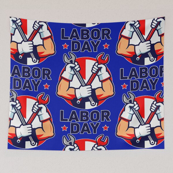 Item preview, Labor Day Tools Crossed Worker Design designed and sold by Topoartispp.
