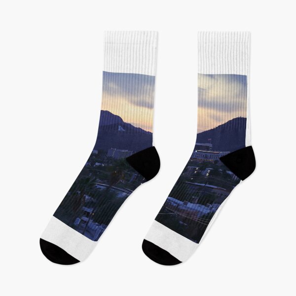 Item preview, Sunset Over Mountain Cityscape 2 designed and sold by Phakade's Photos.