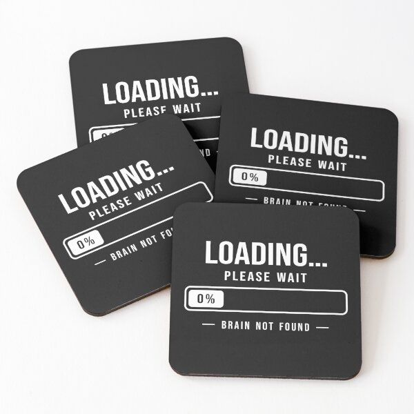 Item preview, Loading Please Wait 0% Brain Not Found Funny Minimalist Design designed and sold by Ermicioi.