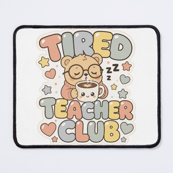 Item preview, Tired Teacher Club Funny Retro Educator 2 designed and sold by LamisArts ID (71).