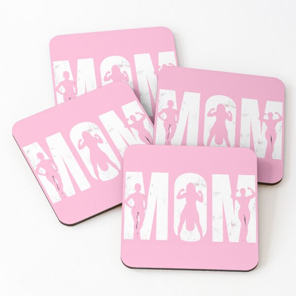 Item preview, Strong Mom Silhouette Typography on Baby Pink designed and sold by Littleokmoments.