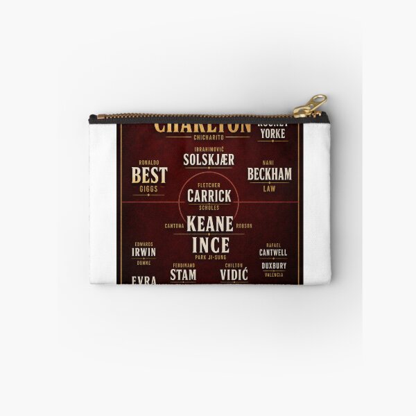 Item preview, Manchester United Legends XI Tactical Formation Poster | Football Greats Typography Art Print designed and sold by MDC-99.