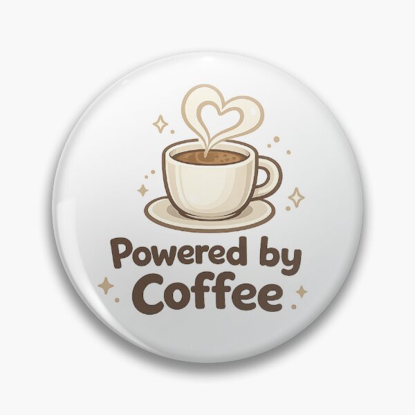 Item preview, Powered by Coffee Cute Minimal Coffee Lover Aesthetic Design designed and sold by Cute-Corne.