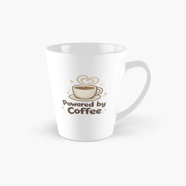 Item preview, Powered by Coffee Cute Minimal Coffee Lover Aesthetic Design designed and sold by Cute-Corne.