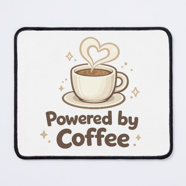 Item preview, Powered by Coffee Cute Minimal Coffee Lover Aesthetic Design designed and sold by Cute-Corne.