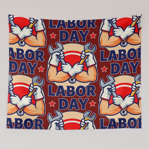 Item preview, Labor Day Strong Worker Hands Illustration designed and sold by Topoartispp.