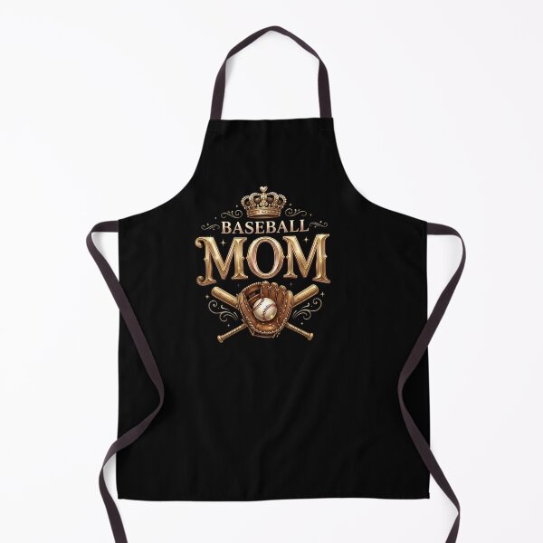 Item preview, Royal Golden Baseball Mom – Elegant Crown and Vintage Sports Gear designed and sold by Lozarux.
