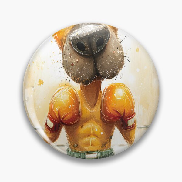 Item preview, Cartoon Dog Boxer Ready for Action in the Ring designed and sold by Artessie.