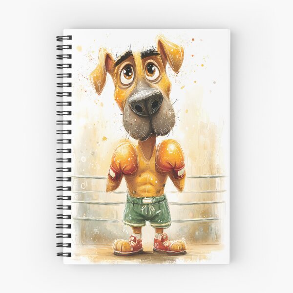 Item preview, Cartoon Dog Boxer Ready for Action in the Ring designed and sold by Artessie.