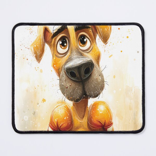 Item preview, Cartoon Dog Boxer Ready for Action in the Ring designed and sold by Artessie.