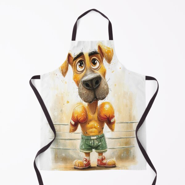 Item preview, Cartoon Dog Boxer Ready for Action in the Ring designed and sold by Artessie.