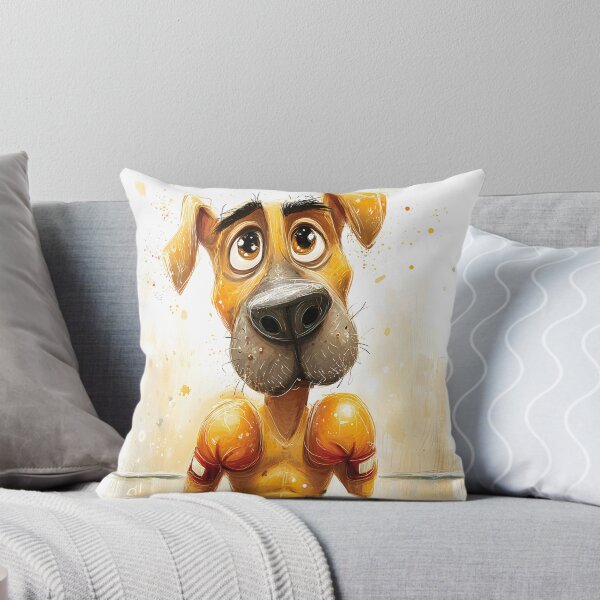 Item preview, Cartoon Dog Boxer Ready for Action in the Ring designed and sold by Artessie.
