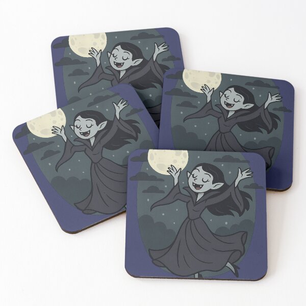 Item preview, Spooky Cute Vampiress Under Full Moon – Kawaii Gothic Night Sky designed and sold by designsbyhw.