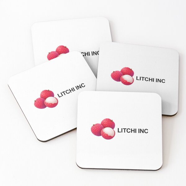 Item preview, Litchi Inc – Funny Minimal Fruit Logo | Cartoon Lychee Aesthetic Sticker designed and sold by ChiaraBoutiqueArte.